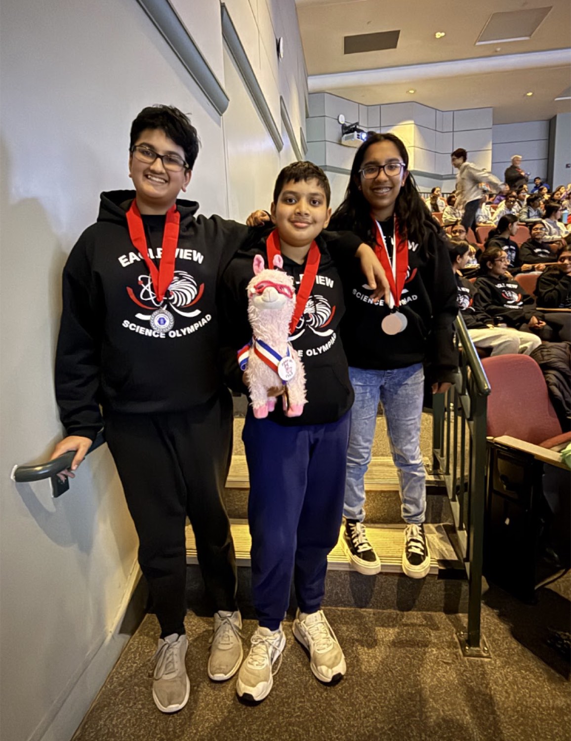 Students with medals