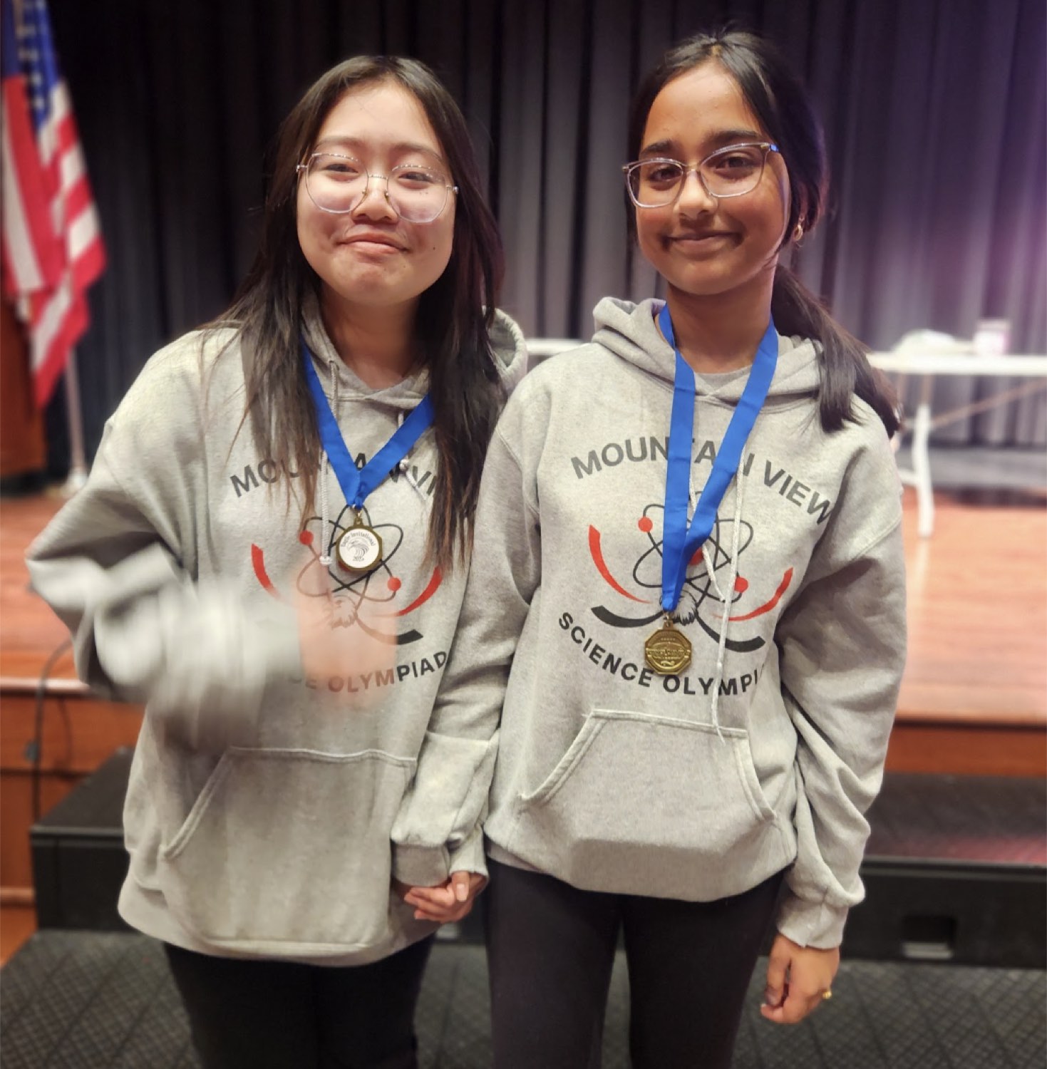 Mountain View students with medals