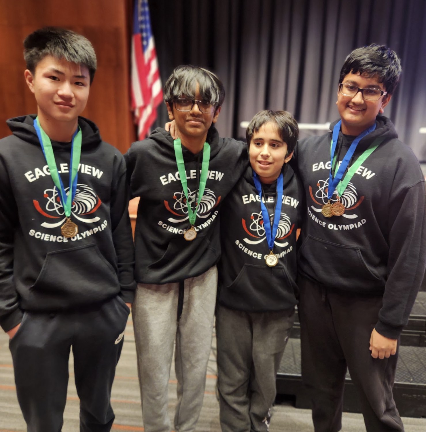 Eagle View students with medals